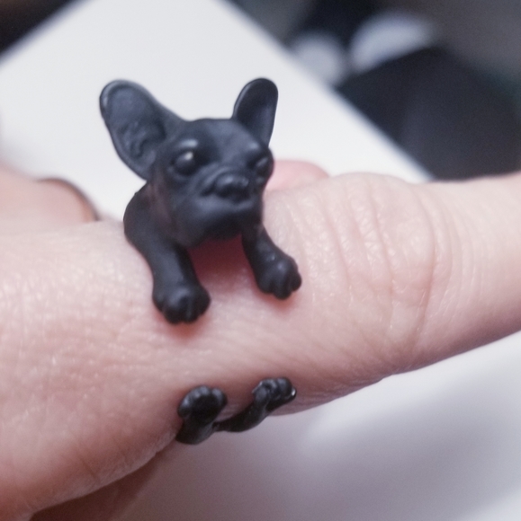 Jewelry - Black French Bull Dog Adjustable Ring